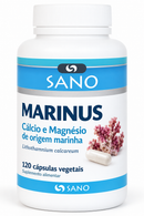 MARINUS SANO — Cálcio e Magnésio de origem marinha, 120 cápsulas vegetais — embalagem atual